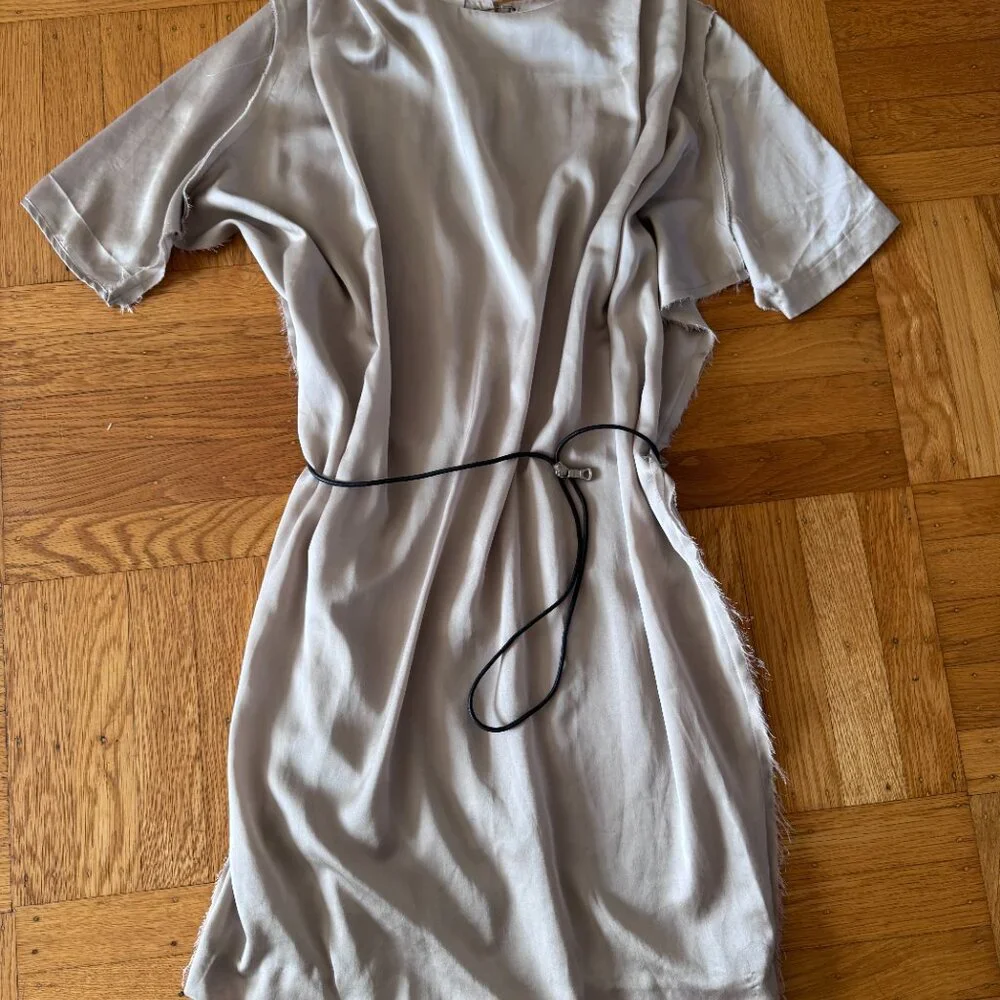 Acne Studios Bacall beige champagne mini dress FR 34 US 2 - Picture 12 of 13
